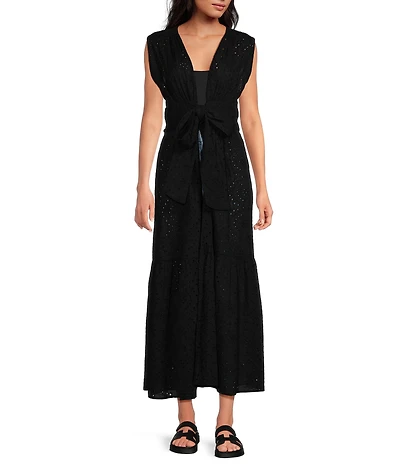 Anna & Ava Long Eyelet Bow Tunic