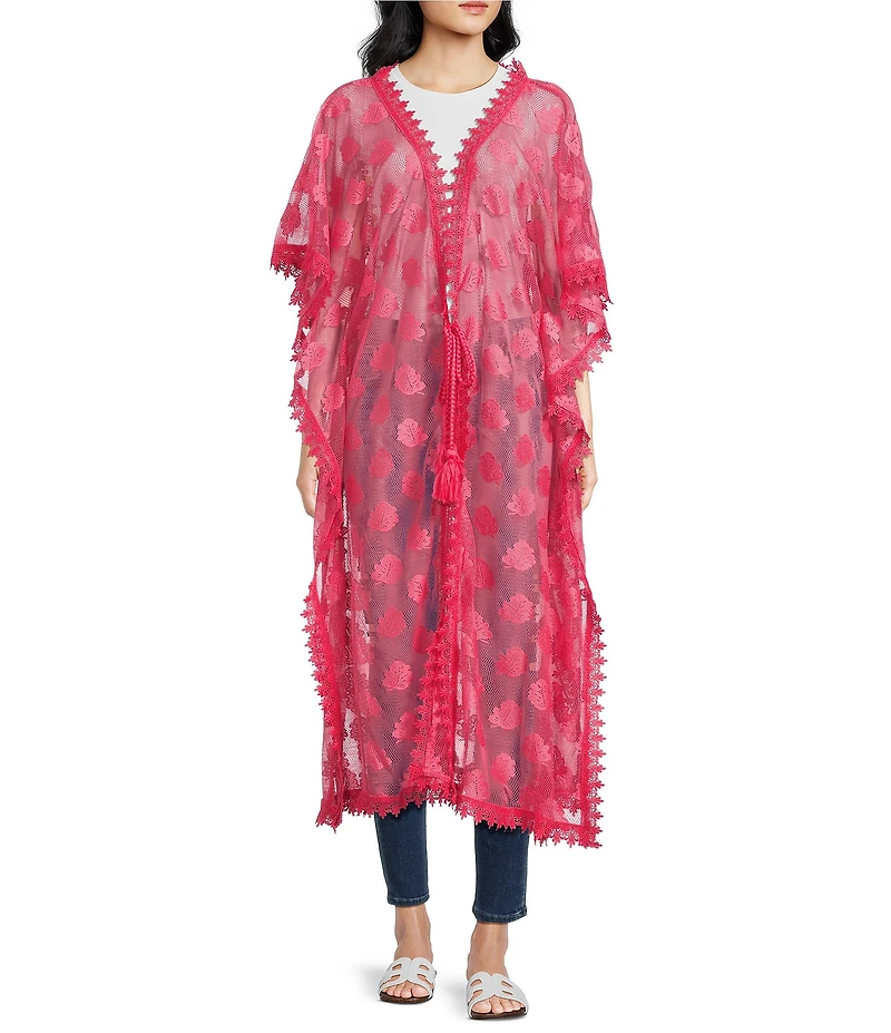 Anna & Ava Mesh Leave Poncho