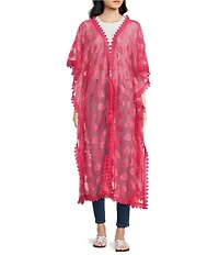 Anna & Ava Mesh Leave Poncho