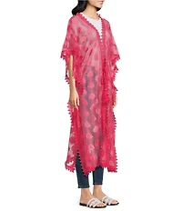 Anna & Ava Mesh Leave Poncho