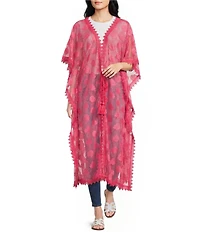 Anna & Ava Mesh Leaf Poncho
