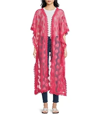 Anna & Ava Mesh Leaf Poncho