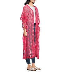 Anna & Ava Mesh Leaf Poncho