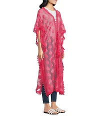 Anna & Ava Mesh Leaf Poncho
