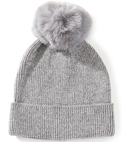 Anna & Ava Metallic Pur Pom Beanie