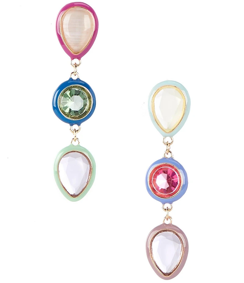 Anna & Ava Mismatched Stone Linear Earrings