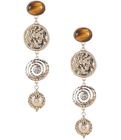 Anna & Ava Mixed Coin Linear Earrings