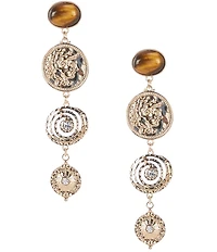 Anna & Ava Mixed Coin Linear Earrings