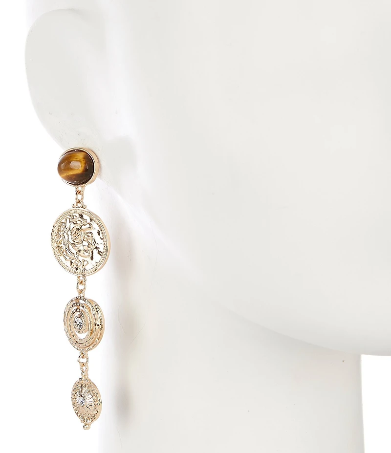 Anna & Ava Mixed Coin Linear Earrings