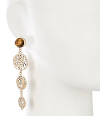 Anna & Ava Mixed Coin Linear Earrings