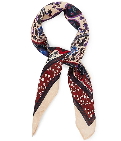 Anna & Ava Mixed Floral Small Square Scarf