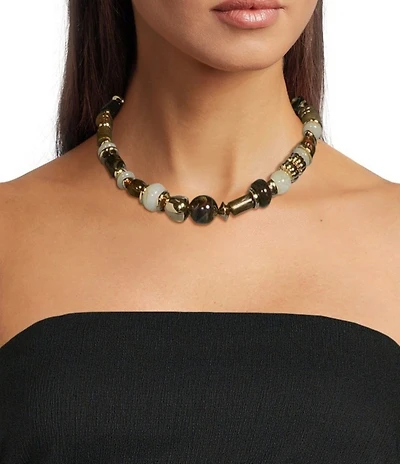 Anna & Ava Mixed Media Beaded Collar Necklace