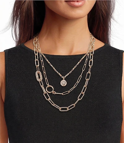 Anna & Ava Multi Layer Paperclip Chain Necklace