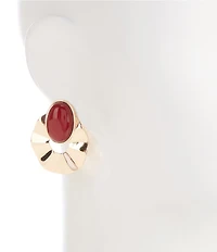 Anna & Ava Organic Circle Stone Drop Earrings