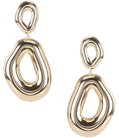 Anna & Ava Organic Double Oval Drop Earrings