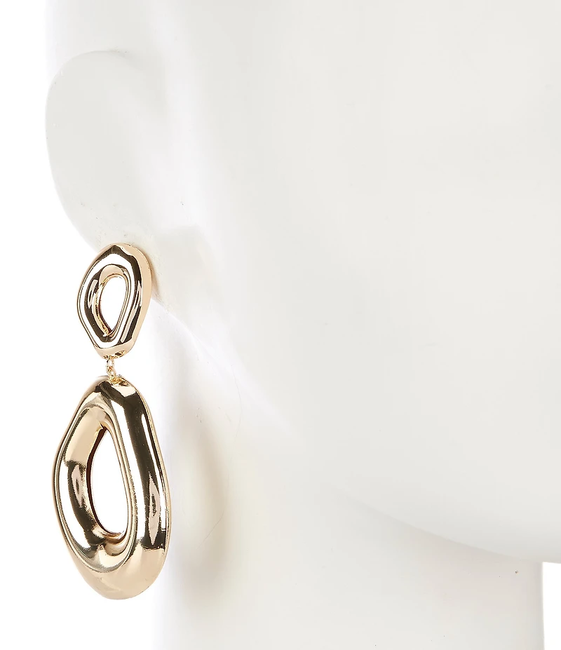 Anna & Ava Organic Double Oval Drop Earrings