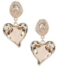 Anna & Ava Organic Heart Drop Earrings