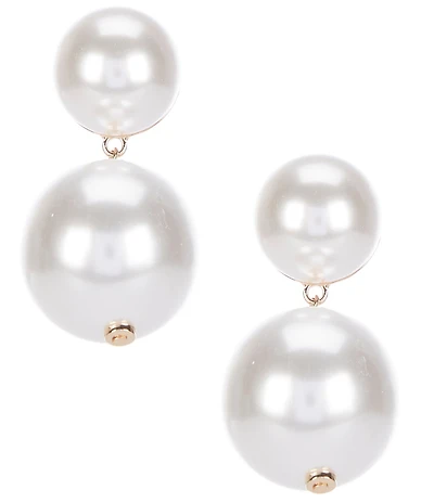 Anna & Ava Oversized Double Pearls Statement Drop Earrings