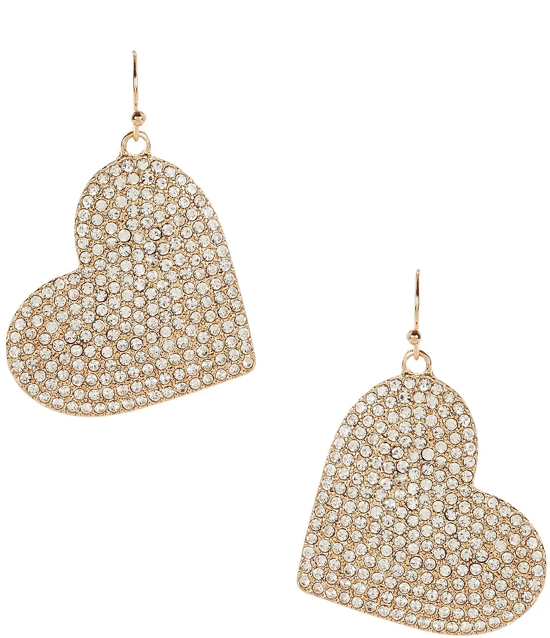 Anna & Ava Pave Heart Statement Drop Earrings
