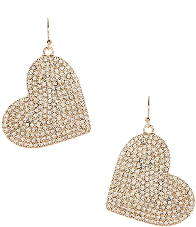 Anna & Ava Pave Heart Statement Drop Earrings