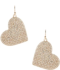 Anna & Ava Pave Heart Statement Drop Earrings