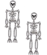 Anna & Ava Pave Skeleton Drop Earrings