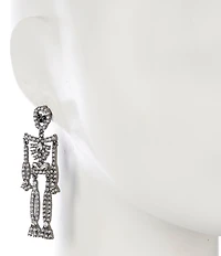 Anna & Ava Pave Skeleton Drop Earrings