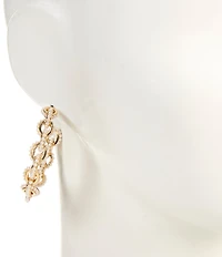 Anna & Ava Pearl Oval Link Hoop Earrings