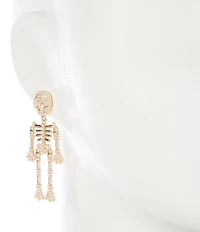 Anna & Ava Pearl Skeleton Drop Earrings