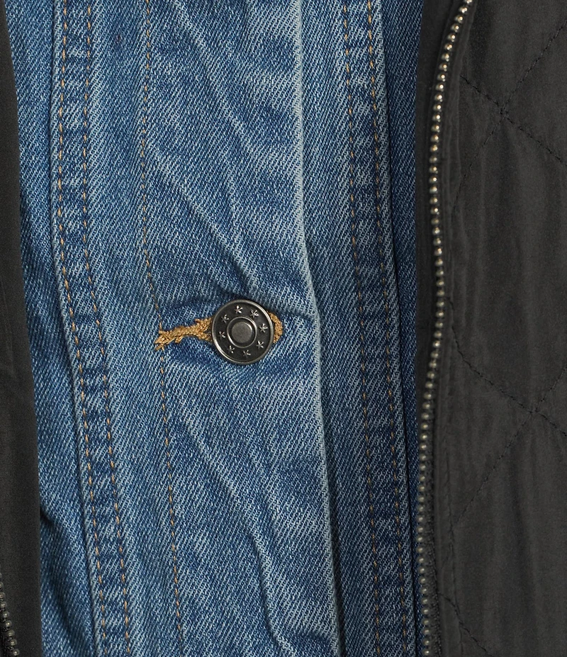 Anna & Ava Quilted Removable Denim Dickey Jacket