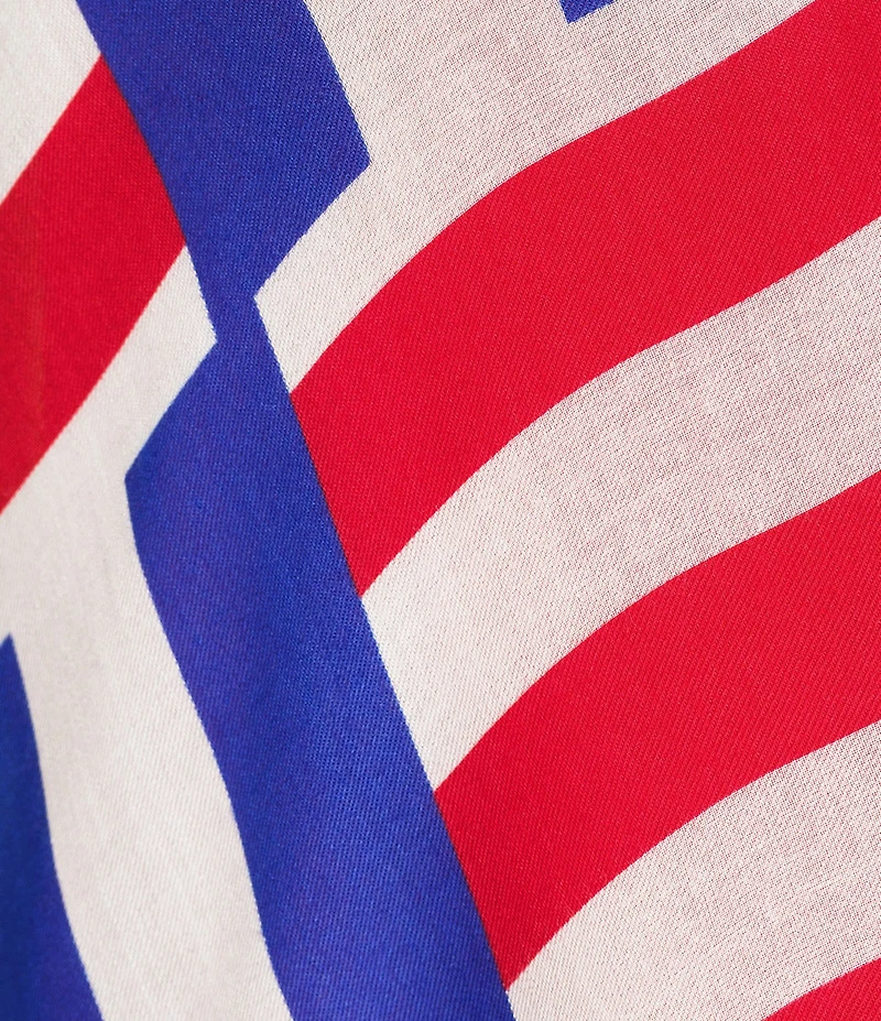 Anna & Ava Red White & Blue Striped Americana Scarf Wrap