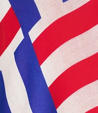 Anna & Ava Red White & Blue Striped Americana Scarf Wrap