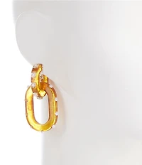 Anna & Ava Resin Oversized Link Drop Pearl Earrings