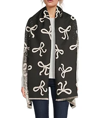 Anna & Ava Reversible Bow Print Scarf Wrap