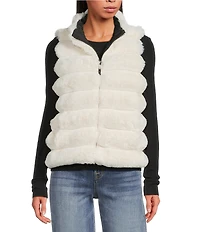 Anna & Ava Reversible Faux Fur Quilted Vest