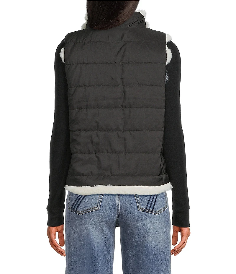 Anna & Ava Reversible Faux Fur Quilted Vest