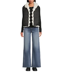 Anna & Ava Reversible Faux Fur Quilted Vest