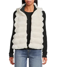 Anna & Ava Reversible Faux Fur Quilted Vest