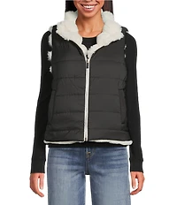 Anna & Ava Reversible Faux Fur Quilted Vest