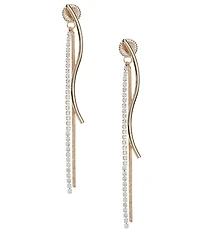 Anna & Ava Rhinestone and Bar Front Back Linear Earrings