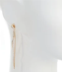 Anna & Ava Rhinestone and Bar Front Back Linear Earrings