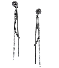 Anna & Ava Rhinestone and Bar Front Back Linear Earrings