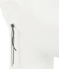 Anna & Ava Rhinestone and Bar Front Back Linear Earrings