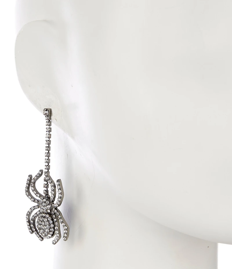 Anna & Ava Rhinestone Spider Drop Earrings
