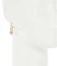 Anna & Ava Rondelle Two Tone Charm Hoop Earrings