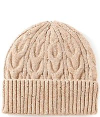 Anna & Ava Sequin Cable Knit Beanie