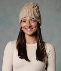 Anna & Ava Sequin Cable Knit Beanie