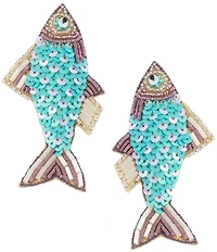 Anna & Ava Sequin Fish Statement Drop Earrings
