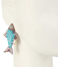 Anna & Ava Sequin Fish Statement Drop Earrings