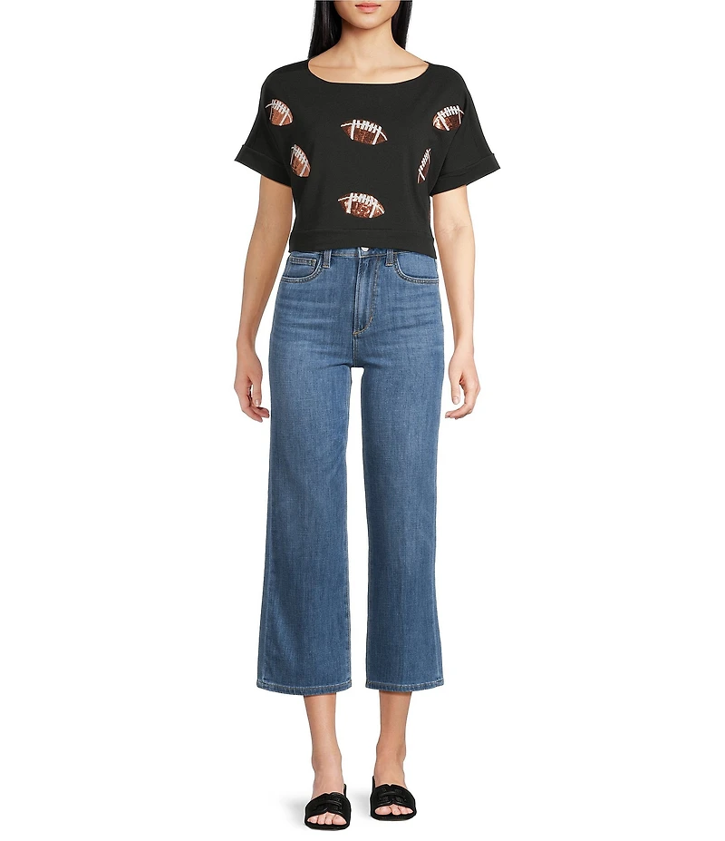 Anna & Ava Sequin Football Top